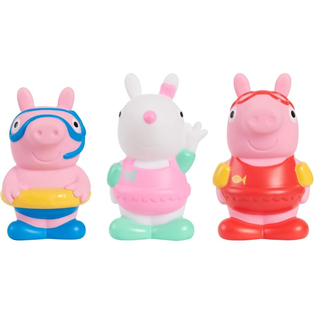 NIP Just Play Peppa Pig Bath Water Toys 3Pk Role Play, Ages 3 Up NEW